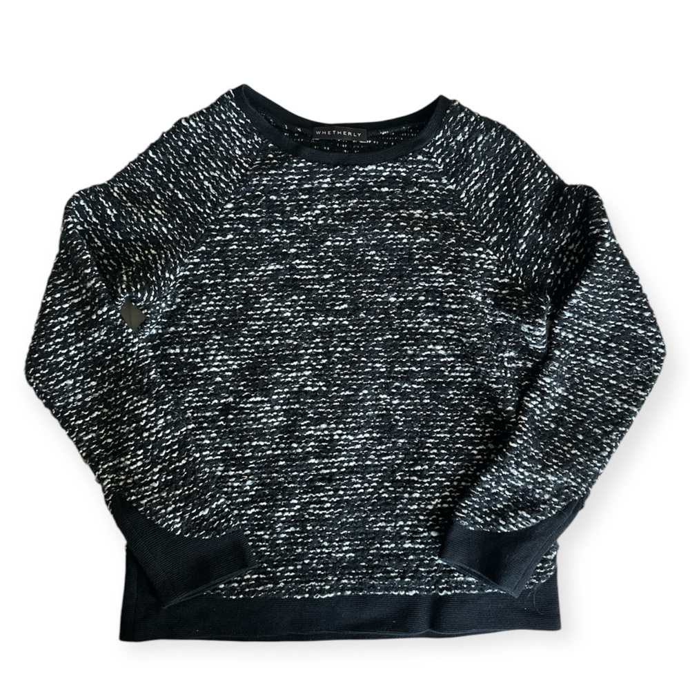 Whetherly Black and White Knit Sweater size small